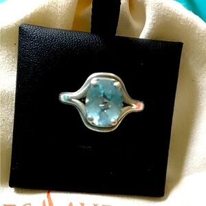 James Avery Retired Blue Topaz Ring- Size 8